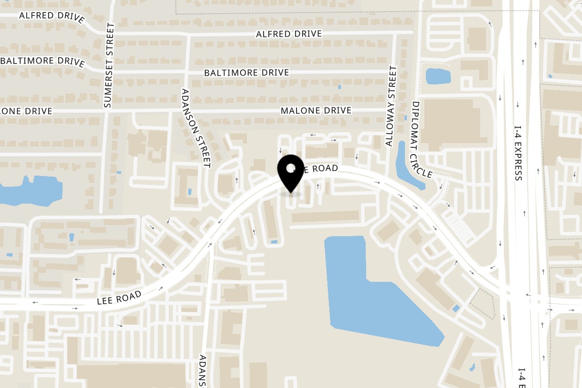 Map showing the location of LA CAMPANA MEXICAN & SEAFOOD RESTAURANT on 820 Lee Rd in Orlando